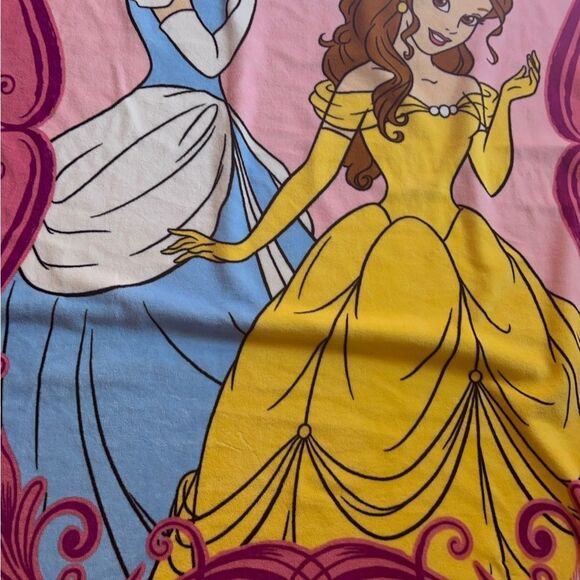 Disney Princess Cinderella and Belle Micro Raschel Twin Blanket; 62" x 90" - Picture 12 of 14